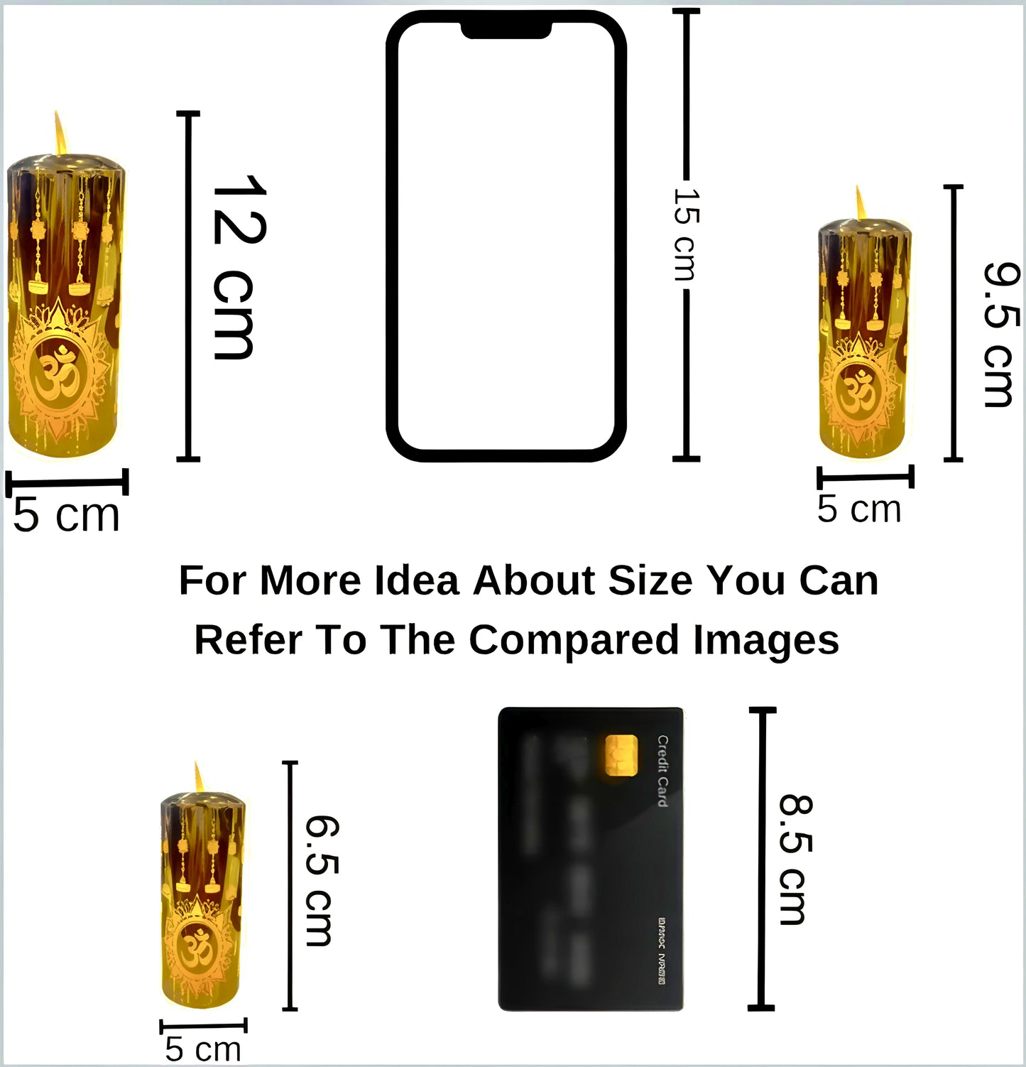 LED Candle Light (In Pack 3 Candel)