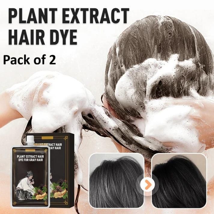 Plant Extract Hair Dye for Gray Hair 200 ml (Pack of 2)